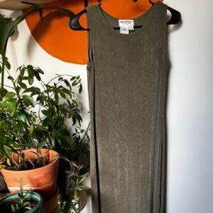 Hunter green midi dress size small